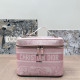 Pink Daily Letters Patchwork Zipper Contrast Bags