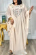 Apricot Casual Flowers Patchwork O Neck Long Sleeve Two Pieces