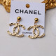Gold Daily Letters Hollow Out Earrings
