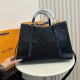 Black Casual Letters Embossed Adjustable Bags