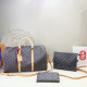 Orange Brown Casual Letters Patchwork Zipper Bags