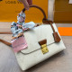 White Casual Letters Patchwork Embossed Bags