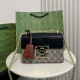 Black Casual Letters Patchwork Metal Accessories Trim Bags