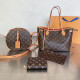 Brown Casual Letters Patchwork Contrast Bags