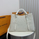 White Casual Letters Embossed Adjustable Bags