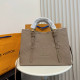 Khaki Street Letters Embossed Adjustable Bags