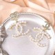 Gold Daily Letters Pearls Decor Earrings