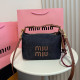 The cowboy blue Casual Letters Patchwork Contrast Bags