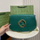 Ink Green Casual Letters Metal Accessories Trim Feathers Bags