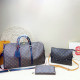 Blue Brown Casual Letters Patchwork Zipper Bags