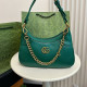 Ink Green Street Solid Color Patchwork Chains Adjustable Bags