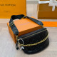 Black Street Letters Chains Zipper Embossed Bags