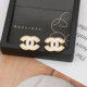 White Daily Letters Hollow Out Earrings