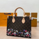 Brown Casual Cartoon Print Flowers Patchwork Bags