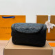 Black Casual Letters Zipper Embossed Bags