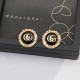 Black Daily Letters Contrast Earrings