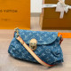 The cowboy blue Casual Letters Distressed Bags