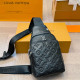 Black Street Letters Zipper Embossed Bags