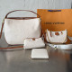 White Orange Daily Letters Patchwork Contrast Embossed Bags
