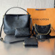 Black Casual Letters Chains Embossed Bags