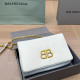 White Casual Letters Metal Accessories Trim Texture Bags