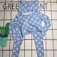 Blue Sportswear Print Patchwork Swimwears