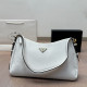 White Casual Solid Color Patchwork Zipper Bags