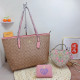 Khaki Pink Casual Letters Patchwork Zipper Bags