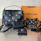 Black Street Letters Patchwork Contrast Bags