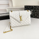 White Casual Solid Color Metal Accessories Trim Chains Texture Bags