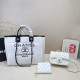 Black White Street Letters Patchwork Chains Contrast Bags