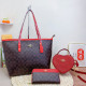 Red-brown Street Letters Patchwork Zipper Contrast Bags