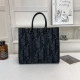Blue Black Casual Letters Patchwork Zipper Contrast Bags