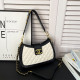 Black And White Casual Solid Color Patchwork Contrast Bags