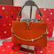 Orange Casual Solid Color Patchwork Chains Bags