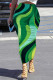Green Casual Print Patchwork Regular Mid Waist Full Print Bottoms