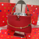 Red Casual Solid Color Patchwork Chains Bags