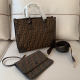 Brown Street Letters Patchwork Contrast Bags