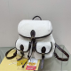 White Casual Solid Color Patchwork Fluffy Contrast Bags