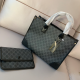 Black Gray Casual Letters Patchwork Contrast Bags