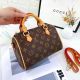 Brown Casual Letters Patchwork Zipper Contrast Bags