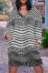 Grey Street Plaid Pocket Patchwork Contrast V Neck Printed Plus Size Dresses
