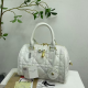 White Daily Solid Color Zipper Texture Bags