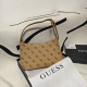 Khaki Street Letters Patchwork Zipper Adjustable Bags