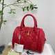 Red Daily Solid Color Zipper Texture Bags
