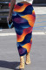 Tibetan Blue Casual Print Patchwork Regular Mid Waist Full Print Bottoms