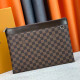 Brown Daily Letters Zipper Bags