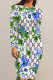White Blue Street Animal Print The stars Flowers Heart Shaped Letters Contrast O Neck Printed Dresses