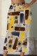 Multicolor Casual Geometric Print Contrast Skinny High Waist Full Print Bottoms