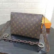Brown Daily Letters Zipper Bags